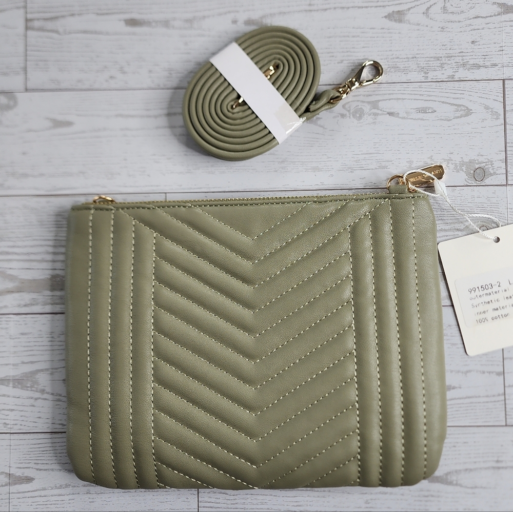 Crossbody Wristlet Bag Green NWT Amelie Galanti - Picture 7 of 16